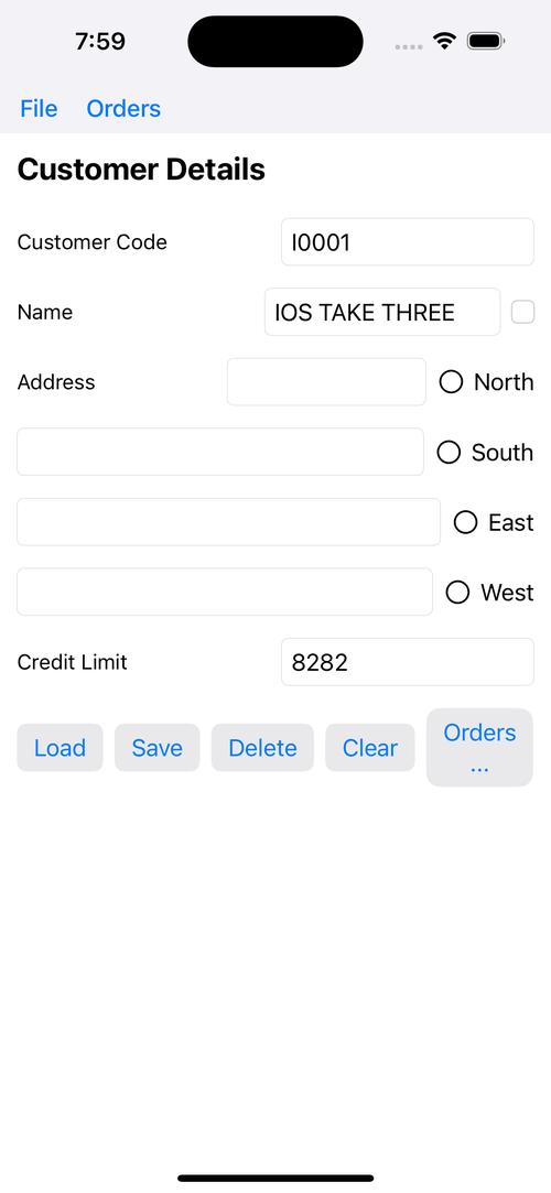 The same COBOL program on an iPhone